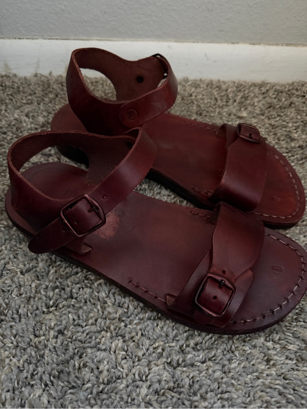 Camel Hand Made In Jerusalem Leather Sandals Women’s 9 /40 Jesus Sandals